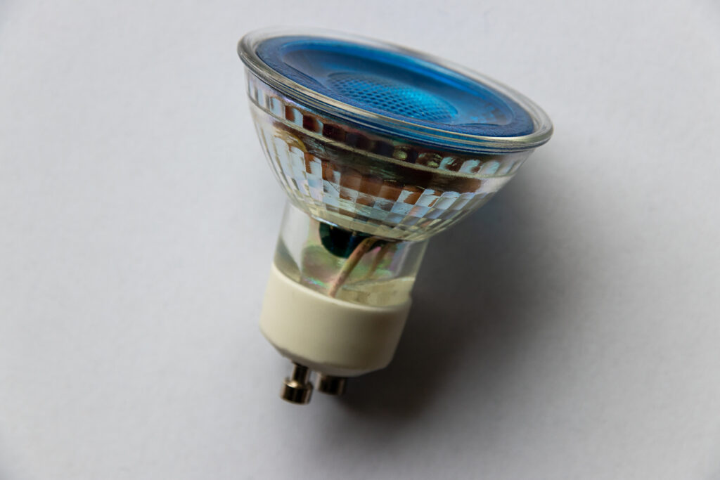 fake blaue LEDs mit GU10 Sockel